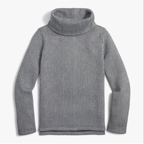 J. Crew Herringbone Funnel neck Pullover - Picture 4 of 9
